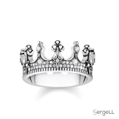 #joya femenina en forma de corona #new jewellery #comprar anillos corona o anillo circular #Anillo Thomas Sabo TR2235-051-14 #Anillo corona plata envejecida anillo corona plata 925