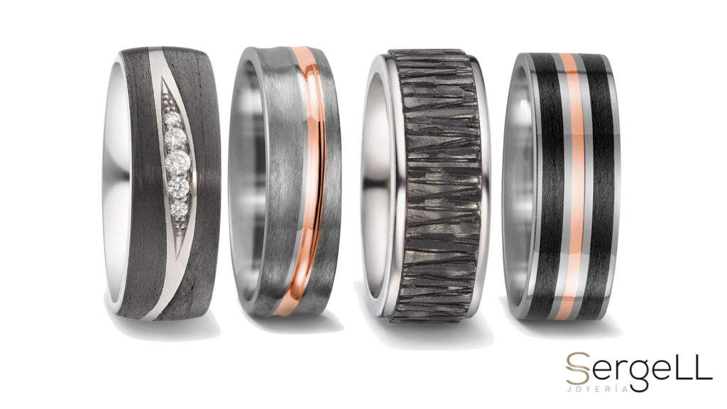 Everstone Anillo de bodas anillo de titanio para hombre y mujer modelo cómodo anillo de plata:11 