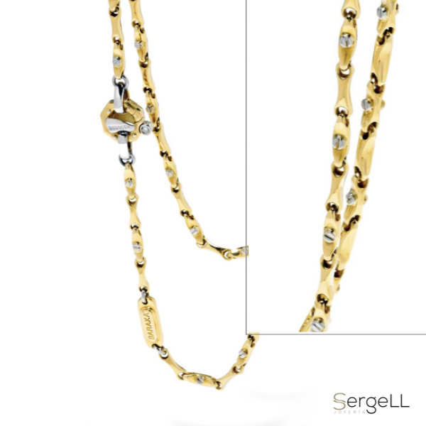 Collar moderno para hombre selección de collares de oro 18k de moda largos para caballero en joyerias de Murcia centro en capital Madrid o comprar en tienda online