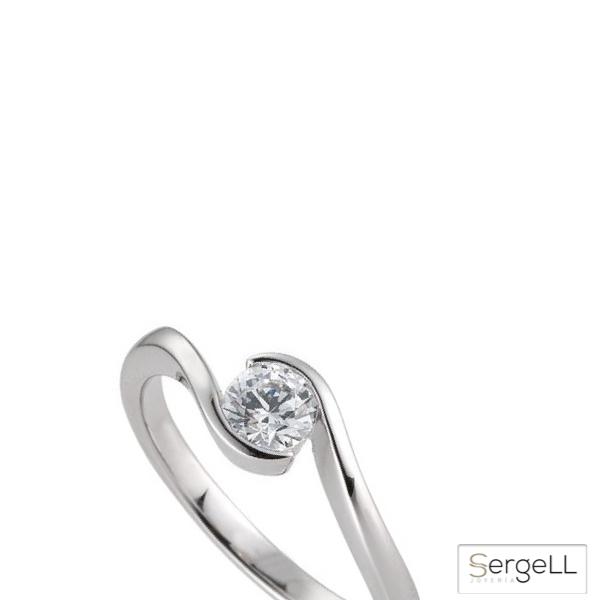 Anillo prometida mano 0.5 quilates diamante anillos de promesa pareja murcia madrid breuning