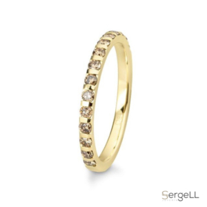 Anillo dorado dorados fino anillos de compromiso con brillantes finos y elegantes diamantes fina Garcia murcia madrid online