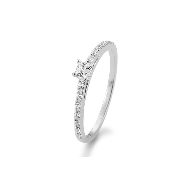 Anillo anillos pave diamantes laterales brillantes compromiso pasion