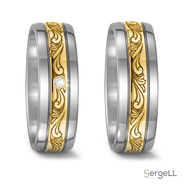Anillos de matrimonio por fuera grabados anillos de boda alianzas de oro grabadas