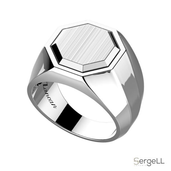Sello hexagonal de plata para hombre zancan gioielli selección de sellos hexagonales para comprar en Murcia Madrid online