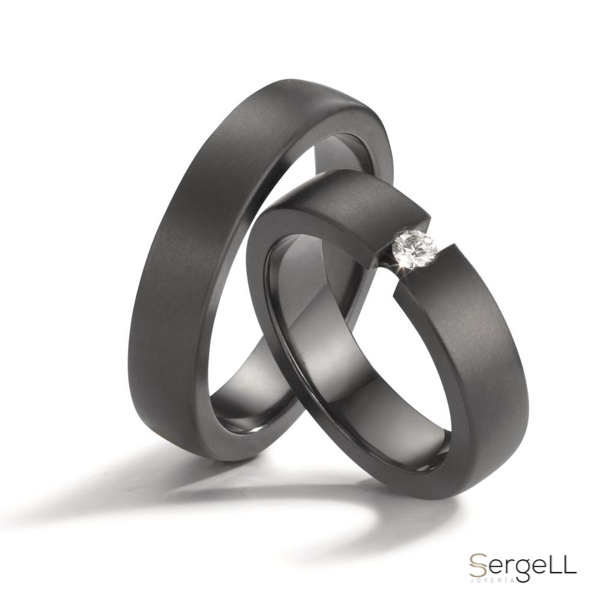 Alianzas anchas de color negro anillos para boda anchos para comprar en Madrid Murcia online