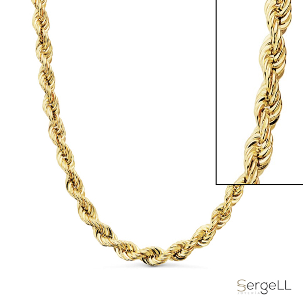 Cordón salomónico oro 60 cm en 18 quilates cordones para comprar en Murcia Madrid online