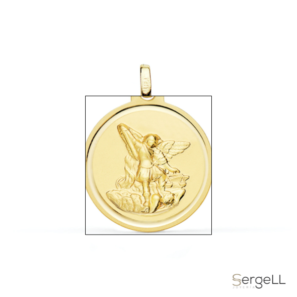 Medalla San Miguel Arcangel oro 18k