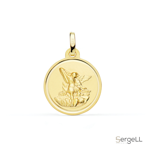 Medalla San Miguel Arcangel oro 18k