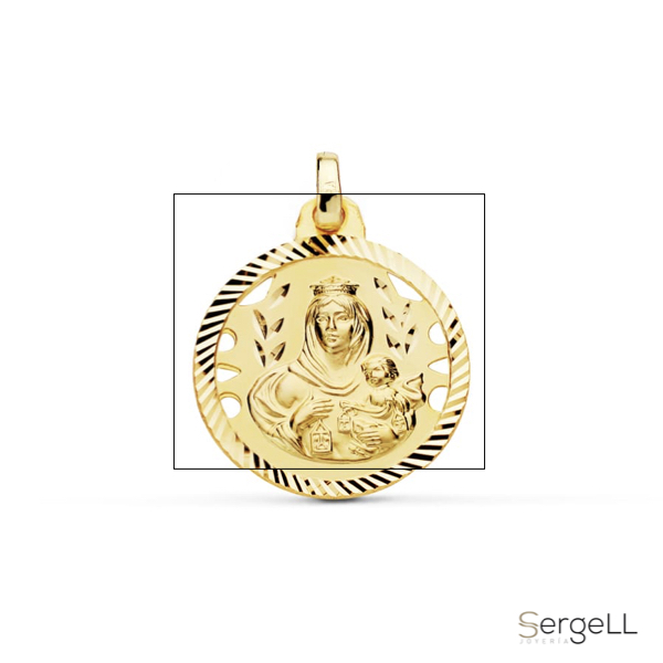 Virgen del Carmen medalla oro 18k
