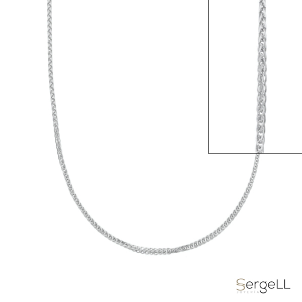 Cadenas oro blanco 18k macizo selección de collares de diseño trenzado para hombre y mujer