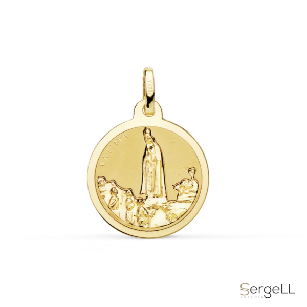 Medalla Virgen de Fatima de oro 18 quilates selección de medallas con vírgenes y santos