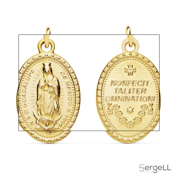 Medalla de la virgen de guadalupe oro escapulario selección de medallas de vírgenes y santos