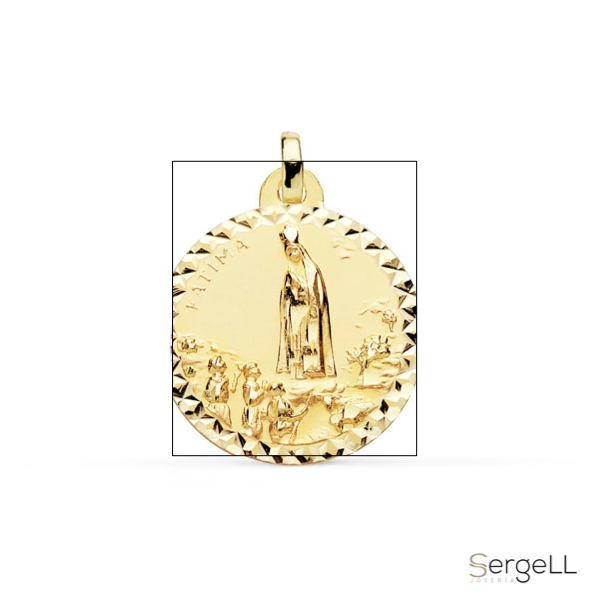 Medalla Virgen de Fatima de oro 18 quilates selección de medallas con vírgenes y santos