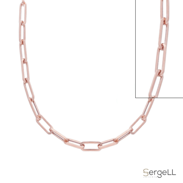 Cadena de oro rosa para mujer eslabones medianos selección de cadenas color rosado